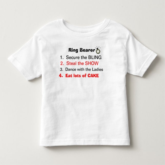 Regler i Ring Bearer T-Shirt (Framsida)
