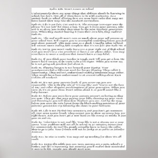 Regler Kids Won Lär dig inte Poster