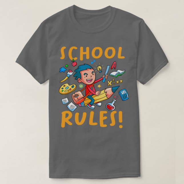 Regler-lärarinnan i skolan t shirt (Design framsida)