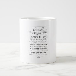 "Regler of our Home" Personlig Family Namn C Jumbo Mugg