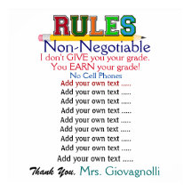 Regler Poster större Version Teacher Classroom