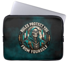 Regler Skyddar Dig Från Dig Själv Teal Rök Skördem Laptop Fodral