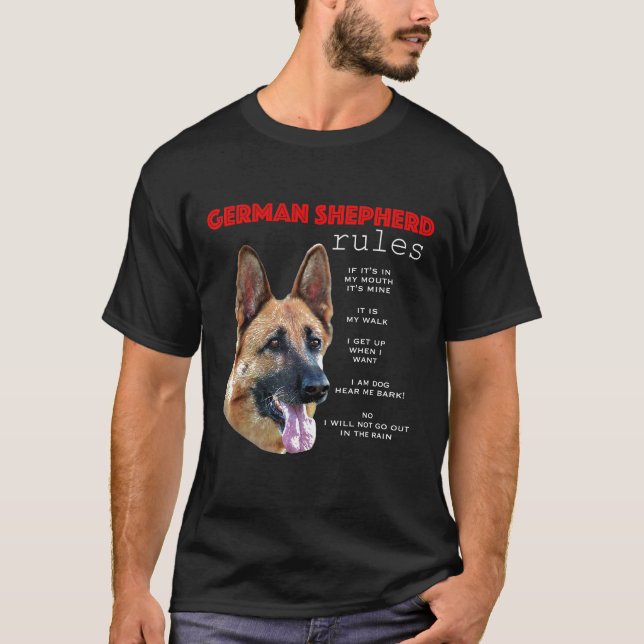 Regler till ägare av tysk herde t shirt (Framsida)