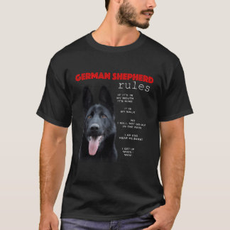 Regler till ägaren av en Black Ger Shepherd T Shirt