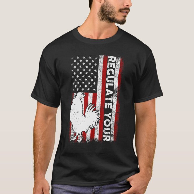 Reglera din D-Chicken Tupp Reproductive Höger T Shirt (Framsida)