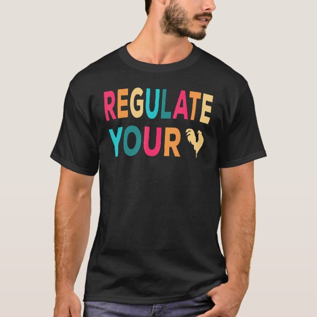 Reglera Din Tupp Retro Solnedgång T Shirt (Framsida)