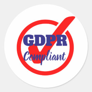 Reglering för skydd för allmänna data för GDPR Runt Klistermärke
