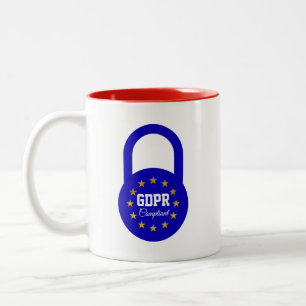 Reglering för skydd för allmänna data för GDPR Två-Tonad Mugg