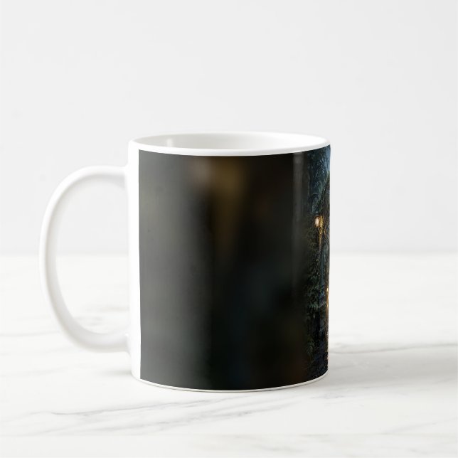 Regn Art Nouveau Metro Trädgård Klassisk Mugg (Vänster)