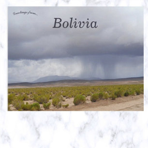 Regn i Altiplano Bolivia Vykort