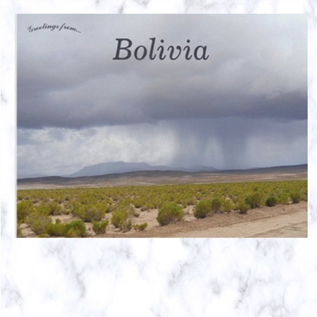 Regn i Altiplano Bolivia Vykort (Skapare uppladdad)