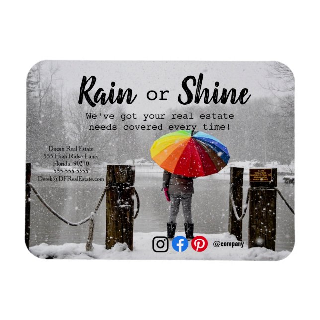 Regn klienter hänvisar fastighetsmarknadsföring sä magnet (Horisontell)