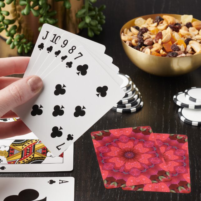 Regn Kyssad Scarlet Kalejdoskop Casinokort (På plats)