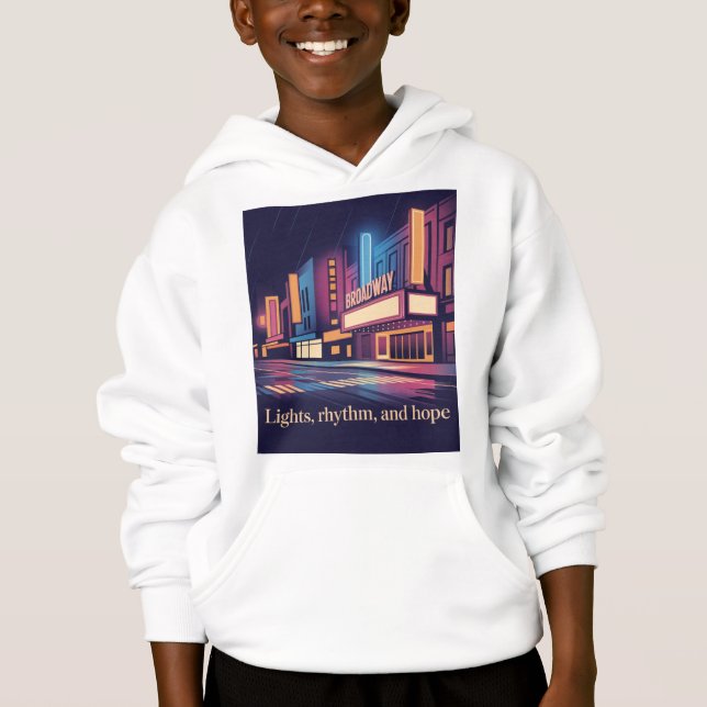 Regn på Broadway New York City T Shirt (Framsida)