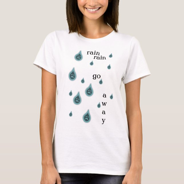 Regn Regn Gå Bort T-shirt Klänning (Framsida)