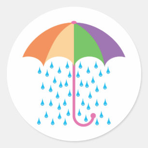 regn runt klistermärke
