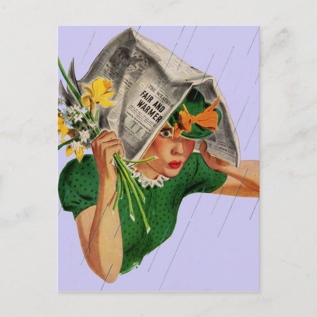 regn som inte ingår i prognosen vykort (Framsida)