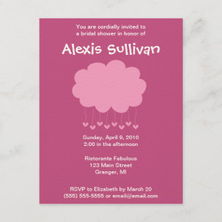 Regna hjärtainbjudningskort för möhippan inbjudningar