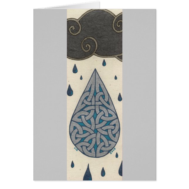 Regna kortet hälsningskort (Framsidan)