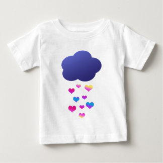 Regna molnet & fallande hjärtor t-shirt