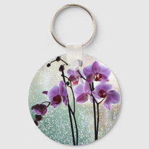 regna och orchidskeychain nyckelring