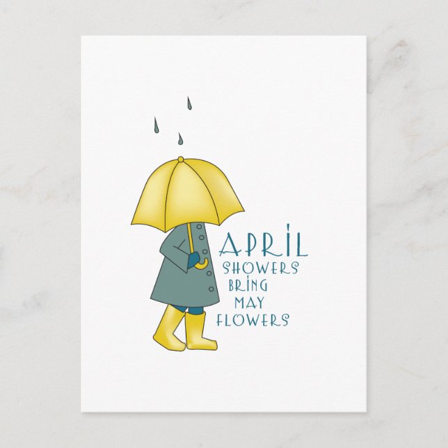 Regna ordstävet vykort (Framsida)