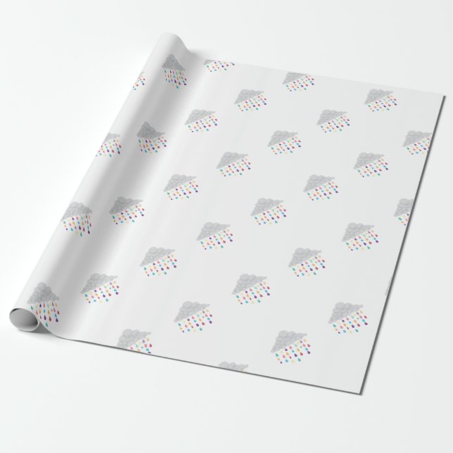 Regna regnbågar presentpapper (Utrullad)
