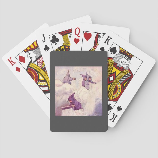 Regnälvor som gör regn casinokort (Baksidan)