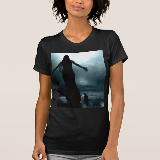 regnar den korpsvarta morrigan kråkan för den t-shirt (Framsida)