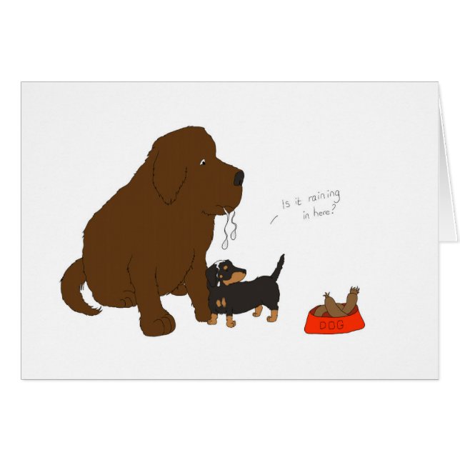 Regnar det in här? hälsningskort (Framsidan Horizontal)