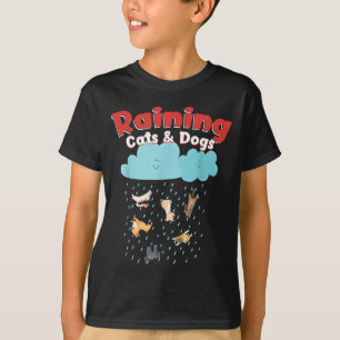 Regnar Katter Och Hundar Regnigt Hund- Och Kattedj T Shirt