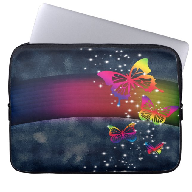 Regnbågar för fjärilar n laptop sleeve (Framsidan)