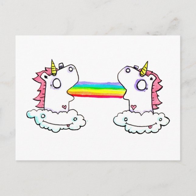 Regnbågar ifrån varandra vid Emi Boz Vykort (Framsida)