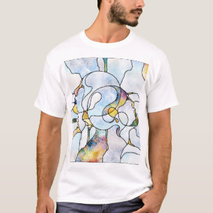 Regnbågar, nedfläckad glasenhet t shirt