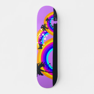Regnbågar och fjärilsSkateboard Skateboard Bräda 19,5 Cm