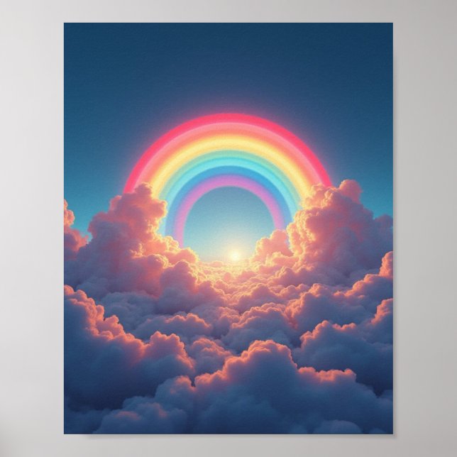 Regnbågar och moln poster (Framsidan)