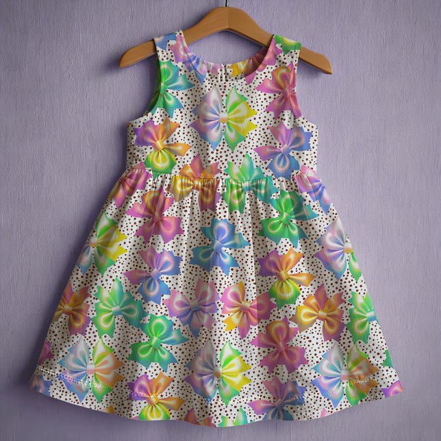 Regnbågar och polka dots tyg (Skapare uppladdad)