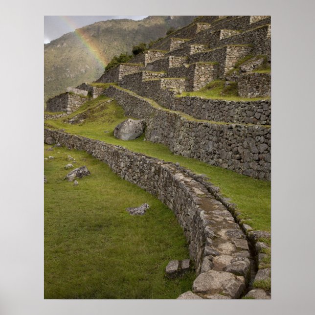 Regnbågar över de jordbruksterrasserna, Machu Poster (Framsidan)