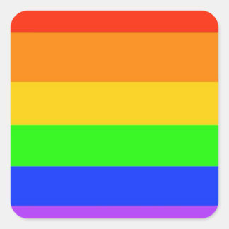 Regnbågar överallt! fyrkantigt klistermärke