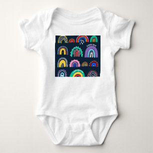 Regnbågar på mörken, handdragna stil. t shirt
