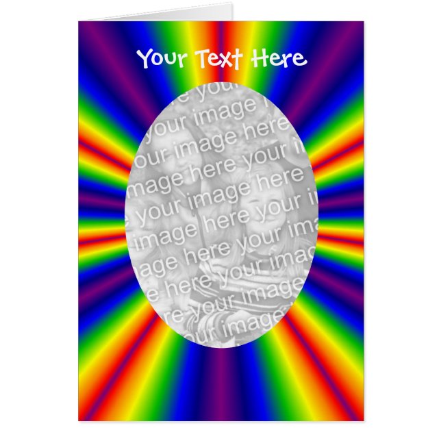 Regnbågar utformar ditt fotokort hälsningskort (Framsidan)