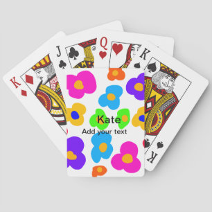 Regnbågblomman pride kärlek lägger till namn text  casinokort
