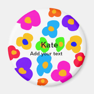 Regnbågblomman pride kärlek lägger till namn text magnet
