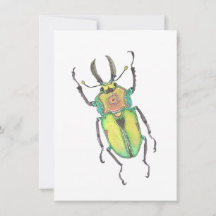 Regnbågbok om kärlek Kryp Beetle Anteckningskort