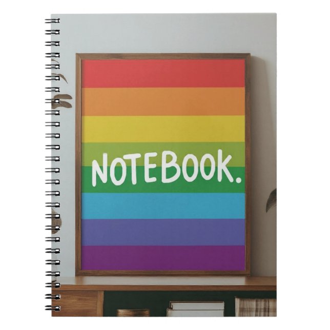 Regnbågdesign Anteckningsbok (Framsidan)