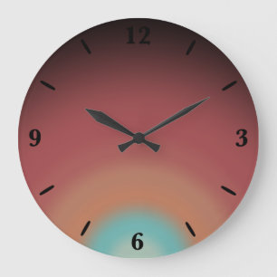 Regnbågdesign för sydvästra sydvästra öknen stor klocka