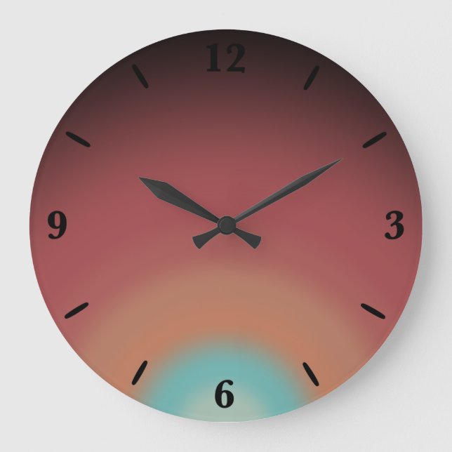 Regnbågdesign för sydvästra sydvästra öknen stor klocka (Framsida)