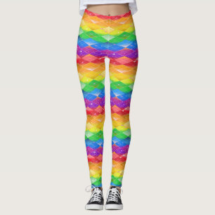RegnbågdiamantPridet Argyle Gnistra Sjöjungfru  Leggings