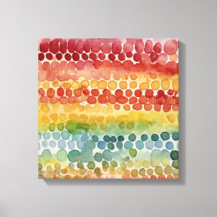 Regnbågdockor Watercolor wall art Canvastryck