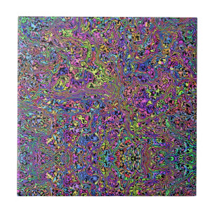 Regnbågdyna Marble Hippie Kakelplatta